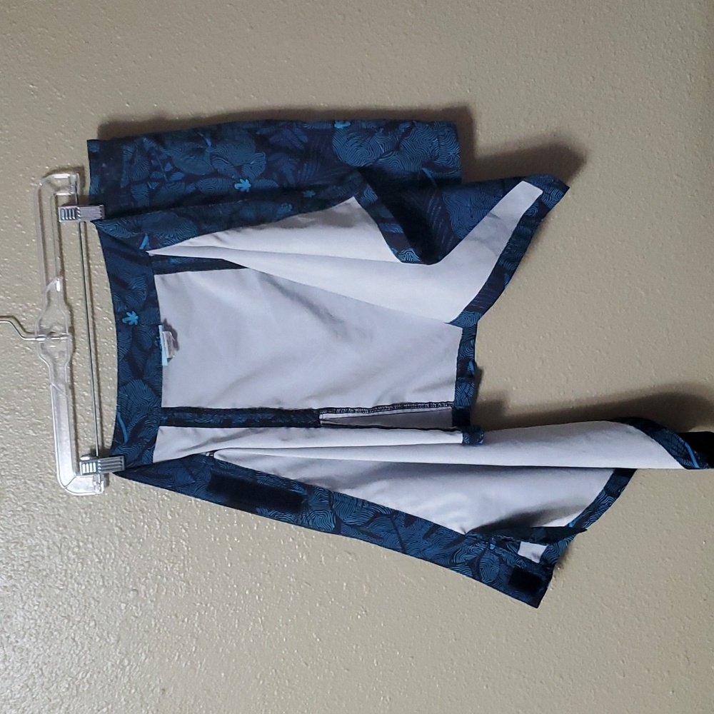 RipSkirt Hawaii Size Large Wrap Skirt Navy Blue Hibiscus Floral Design - Picture 5 of 6